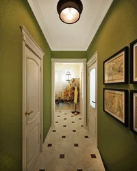 Green hallway interior photo
