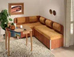 Corner Sofa In The Kitchen With A Sleeping Place In The Interior