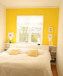 Yellow bedroom interior