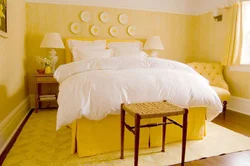 Yellow bedroom interior