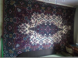 Carpet On The Wall In The Living Room Interior