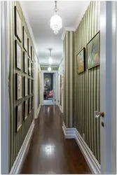 Hallway In A Modern Style In A Narrow Corridor Design Wallpaper