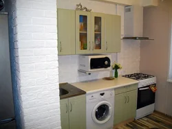 Photo of a 6 m kitchen with a washing machine