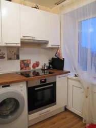 Фото кухни 6 м с стиральной машиной