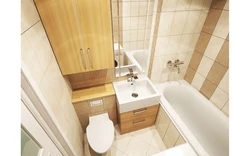 Small Combined Bath With Toilet In Khrushchev Design