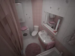 Маленькая сумешчаная ванна з туалетам у хрушчоўцы дызайн