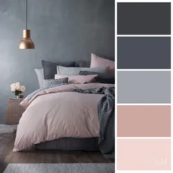 Gray color goes with what colors in the bedroom interior