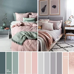 Gray color goes with what colors in the bedroom interior