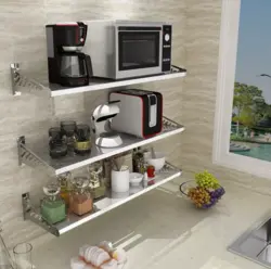 Photo of a place for a microwave in the kitchen photo