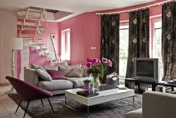 Combination Of Pink Color In The Living Room Interior