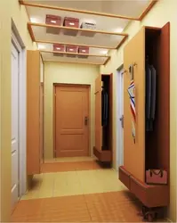 Hallway design in Khrushchev - narrow corridor with wardrobe