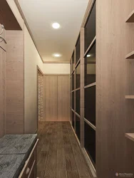 Hallway design in Khrushchev - narrow corridor with wardrobe