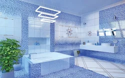 Photo design of a bathtub made of Shakhty tiles