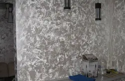 DIY photo of decorative plaster in the kitchen