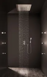 Ванная комната с тропическим душем фото