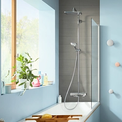 Bathroom with rain shower photo