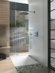 Bathroom with rain shower photo