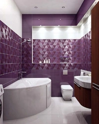Фиолетовый дизайн ванны