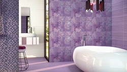 Фиолетовый дизайн ванны