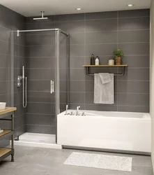 How to combine a shower and a bathtub photo
