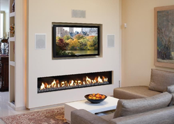 Electric fireplace design in the living room photo