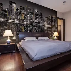 Дизайн спальни в современном стиле фото с фотообоями