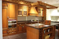 Деревянная мебель фото кухни