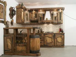 Wooden furniture kitchen photo