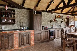 Wooden furniture kitchen photo