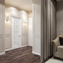 Beige doors in the interior of a modern apartment