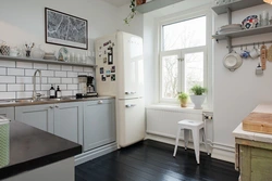 Kitchens Without Upper Cabinets With Pencil Case And Refrigerator Photo