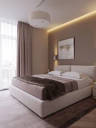 Bedroom interior light brown