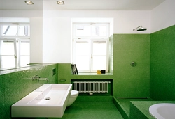 Ваннаға арналған плиткалар жасыл және ақ фотосурет
