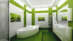 Ванна Плитка Зеленый И Белый Фото
