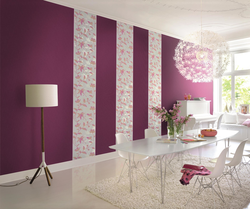 Kitchen living room wallpaper on the walls photo