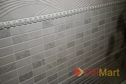 Tiles with border in the bathroom photo