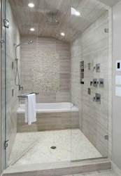 Bathroom design bathtub and cabin