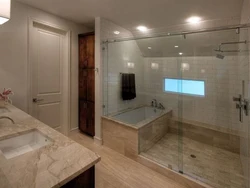 Bathroom design bathtub and cabin