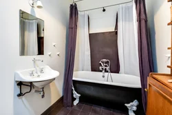 Интерьеры ванных комнат фото шторки