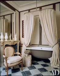 Интерьеры ванных комнат фото шторки