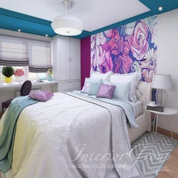 Bedroom design in a bright style