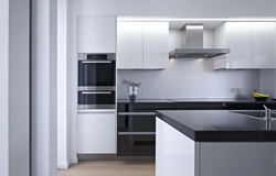 Light appliances in the kitchen interior photo