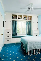 Bedroom Design With Wardrobe Around Window
