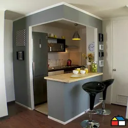 Фото кухни студии с одним окном