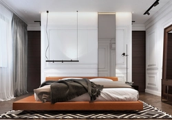 Bedroom Design With Dressing Room Behind The Bed