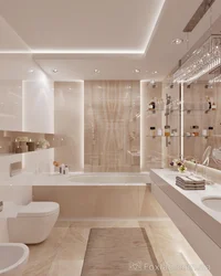Дызайн сучаснага ваннага пакоя з сумесным санвузлом