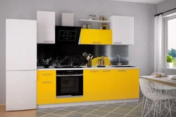 Желто белая кухня дизайн фото