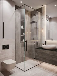 Kiçik vanna otağı fotoşəkili üçün müasir duş kabinləri