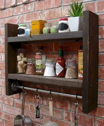 Wooden Shelves For The Kitchen Photo