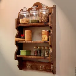 Wooden Shelves For The Kitchen Photo